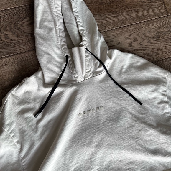 Oakley Women's Off-White Cropped Hoodie - Picture 3 of 6